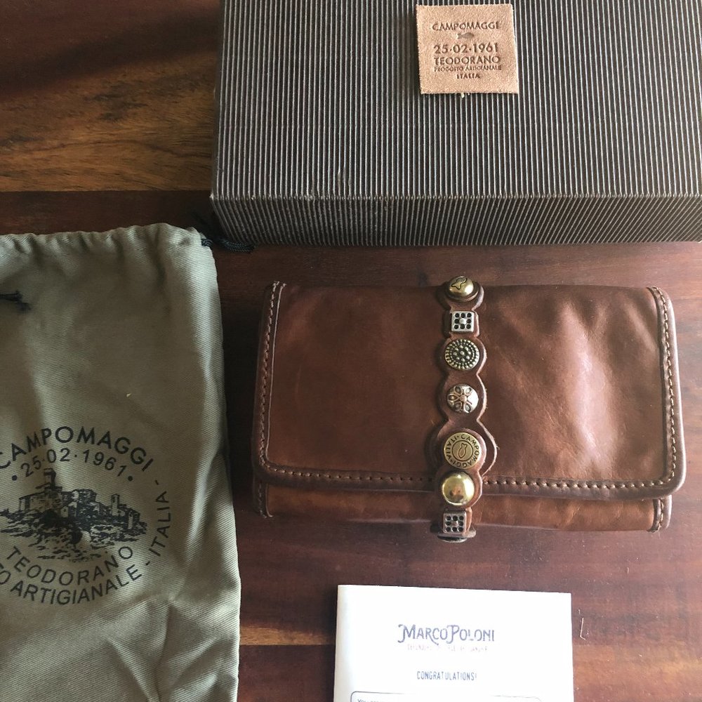 Campomaggi Cognac Stud Wallet